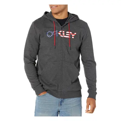 Oakley Men's Teddy Full Zip Hoddie Dark Green Heather/American Flag