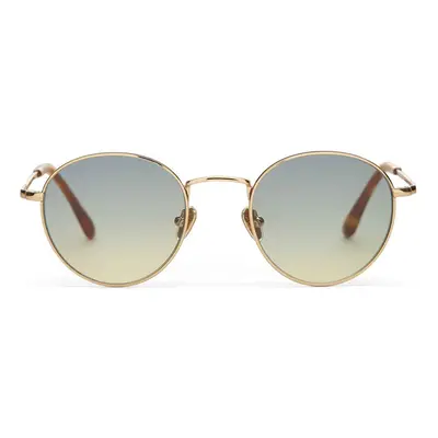 TOMS Women's Brooklyn Round Sunglasses Shiny Yellow Gold/Island Sunri