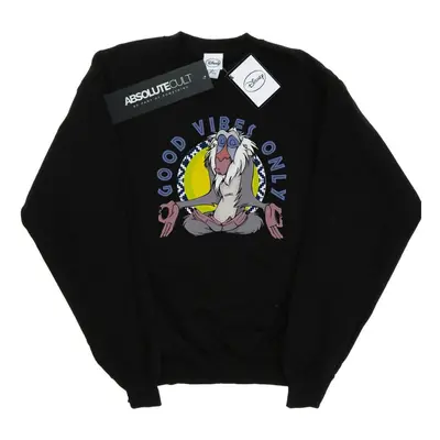 (S, Black) Disney Mens The Lion King Rafiki Good Vibes Only Sweatshirt