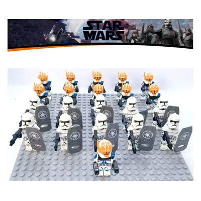 (Star Wars-8) 21PCS Star Wars 501st Clone Troopers Rex Minifigures Kids Toy Set Fit Lego (Exclud