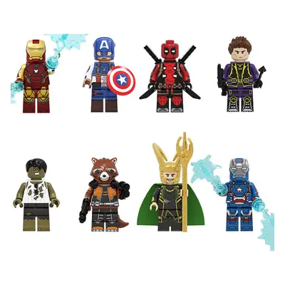 8PCS Super hero Mini figure Building Blocks Kids Toys XMAS