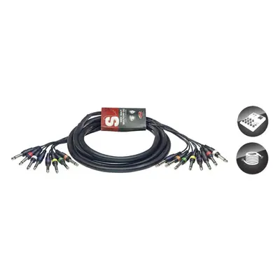 Stagg SML3/8P8P E Pro-Series 3m Mono Jack to Mono Jack Loom - Black