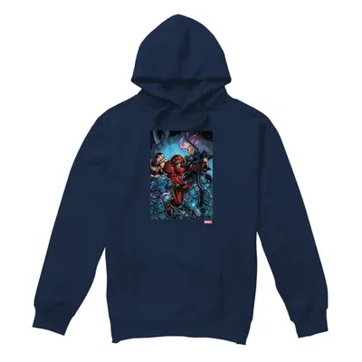 (L, Navy) Marvel Mens X-Men Destroy Juggernaut Hoodie