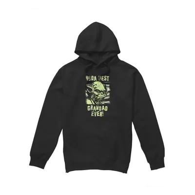 (XXL, Black) Star Wars Mens Yoda Best Grandad Comic Hoodie