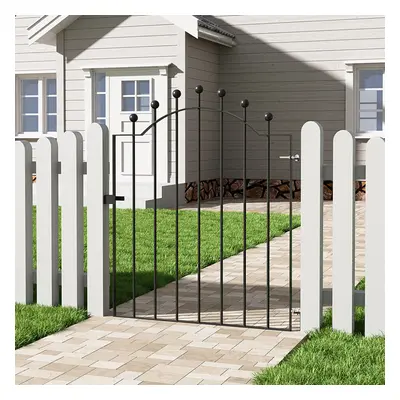 3ft Black Modern Metal Outdoor Garden Swing Gate Fence Gate x 103cm