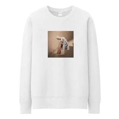 (M, White) Ariana Grande Staircase Sweatshirt