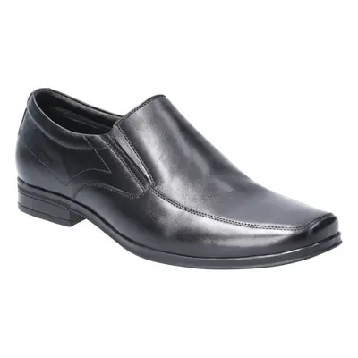 (Black, (Adults')) Hush Puppies Billy Leather Men's Black Slip-On Shoes