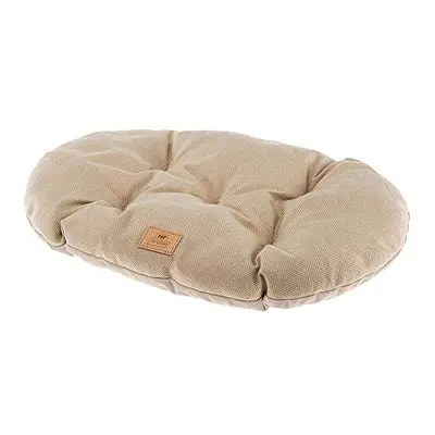 Cat And Dog Cushion Stuart 65/6, Double-Sided, Tweed And Soft Velvet, Washable, Beige