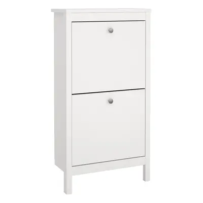 Shoe Cabinet Flap Door White Madrid