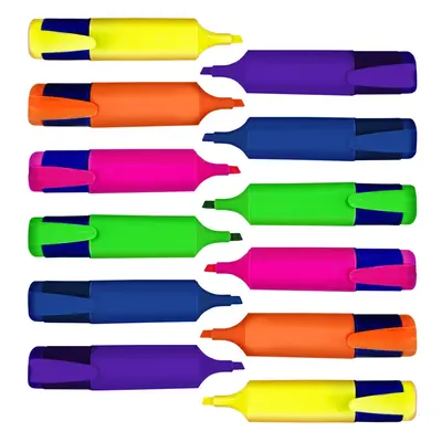 (3pk x 4) 8/12 Highlighter Pens in Handy Wallets Colours