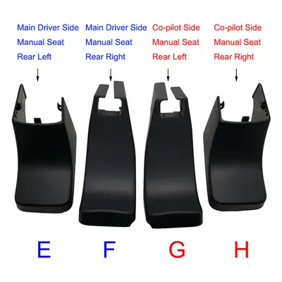 (1 set R manual) 4pcs/set Covers, Seat Anchor, Front Seat Slide Cover For Mitsubishi Outlander