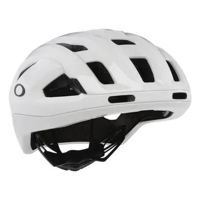 (S, Polished White) Oakley ARO3 Endurance Cycling Bike Helmet Detachable Visor Polished White