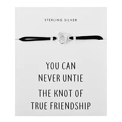 Philip Jones Sterling Silver Knot Quote Bracelet