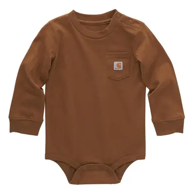 Carhartt Long-Sleeve Pocket Bodysuit Carhartt Brown Months