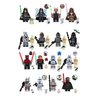 (Style D 16pcs) 24pcs set Star Wars Minifigure Model Building Block Figure Toy Kids Toy Gift