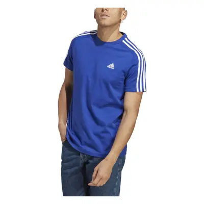 adidas Men's Essentials Single Jersey 3-Stripes T-Shirt Semi Lucid Bl