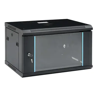 vidaXL 6U Wall Mounted Network Cabinet 19" IP20 Wall-mounted Data Storage