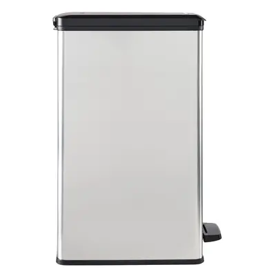 Curver Slim Deco Bin, Silver, Litre