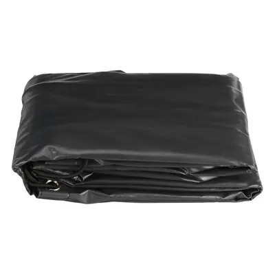 (Black) Trailer Cover 600D Waterproof Windproof Dust Protector With Rubber Belt 155x95x13cm