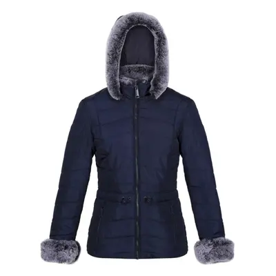 (16 UK, Navy) Regatta Womens/Ladies Willabella Faux Fur Trim Jacket