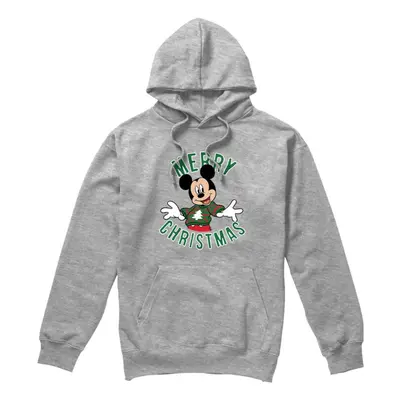 (M, Sport Heather) Disney Mens Mickey Mouse Christmas Sweater Hoodie