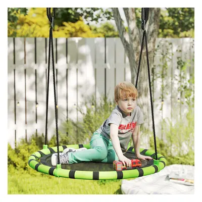 AIYAPLAY Kid Nest Swing Seat, 100cm Diameter Round Saucer Swing Set, Black