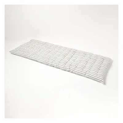 (Three Seater) Grey Stripe Bench Cushion