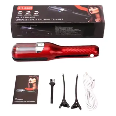 Hair Split Ends Trimmer Remover Damaged Hair Repair Hair Care Red