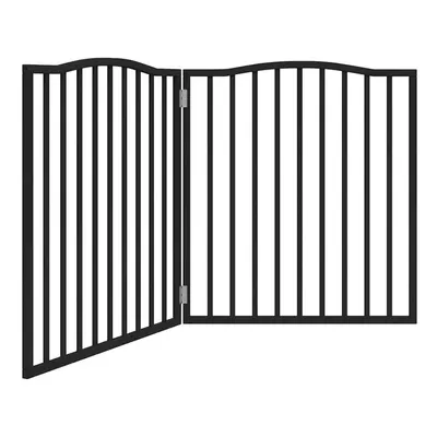 (black, x x cm/ pcs) vidaXL Dog Gate with Door Foldable Pet Gate Dog Fence Pet BarrierÃÂ Poplar