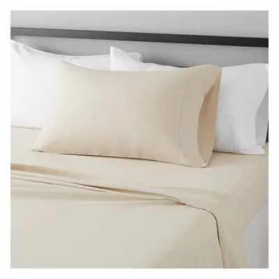 Amazon Basics Lightweight Super Soft Easy Care Microfiber 3-Piece Bed Sheet Set with 14-Inch Dee