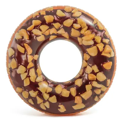 Intex Nutty Chocolate Donut Inflatable Tube with Realistic Printing, 45" Diameter