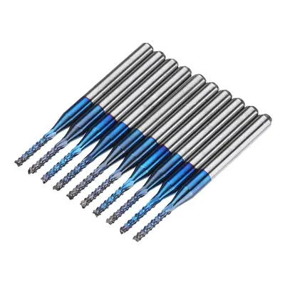 (1.5mm) 10pcs 1.1-1.5mm Blue NACO Coated PCB Bits Carbide Engraving Milling Cutter For CNC Tool 