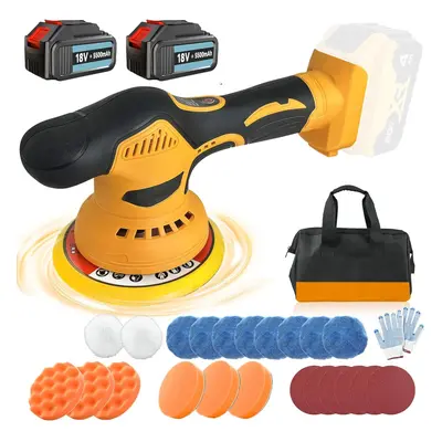 5'' Cordless Car Polisher Buffer Sander Polishing Machine+2Battery 5.5A+Charger-Makita Compatibl