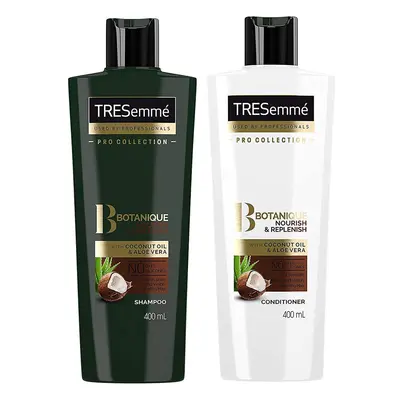 Tresemme Botanique Shampoo & Conditioner Set, Nourish & Replenish 400ml each NO DYES NO PARABENS