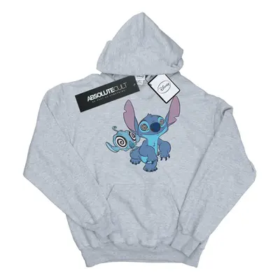 (L, Sports Grey) Disney Mens Lilo And Stitch Hypnotized Hoodie