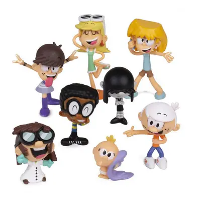 8PCS The Loud House Figure Toy Lovely Anime Doll Model