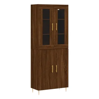 (brown oak, doors) vidaXL Highboard Sideboard Tall Storage Cabinet Side Cabinet Engineered Wood