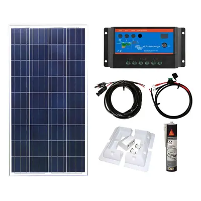 Victron 100w Solar Panel Kit battery charging PWM Controller brackets sikaflex