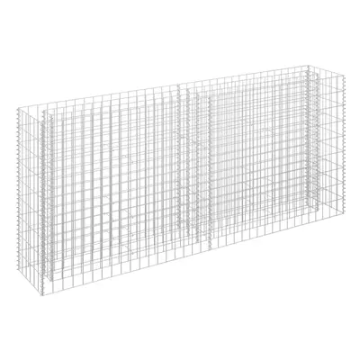 (180 x x cm) vidaXL Gabion Raised Bed Basket Planter Outdoor Plant Pot Galvanised Steel