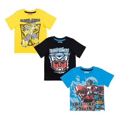 Transformers Bumblebee Optimus Prime Little Boys Pack TShirt YellowBlueBlack