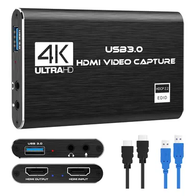 Rybozen 4K Audio Video Capture Card, USB 3.0 HDMI Video Capture Device, Full HD 1080P for Game R