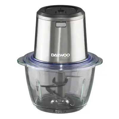 Daewoo 200W Cordless Pro Electric Food Chopper & 1L Glass Bowl Stainless Steel