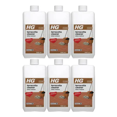 6 x HG Terracotta Floor Tile Cleaner Shine Restorer (Product 86) - Litre