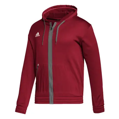 adidas Men's Team Issue Full-Zip Hoodie Red | Gray