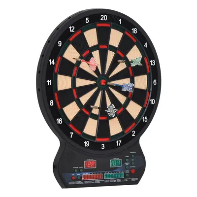 HOMCOM LED Dartboard Electronic Scoreboard Players Games Fun w/ Darts