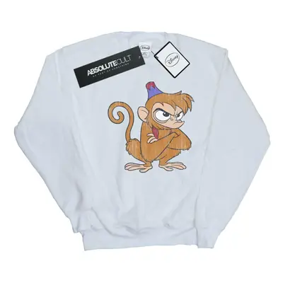 (XL, White) Disney Mens Aladdin Classic Angry Abu Sweatshirt