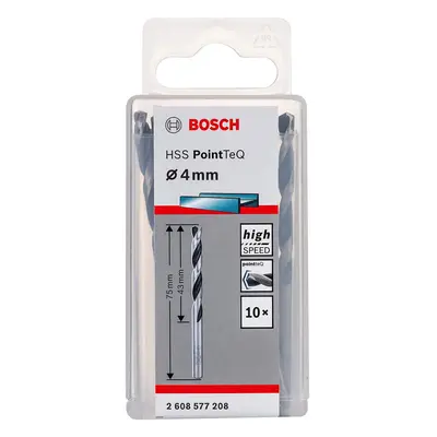 Bosch Professional 10-Piece PointTeQ HSS Twist Bit (for Metal, x x mm, Drill Driver Accessories)