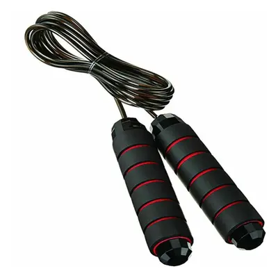 (Red, A) 10ft Jump Rope Boxing Weighted Ball Bearing Beaded Rope Jumping Fitness Gym Exercise To