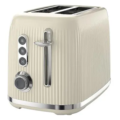 Breville Bold Vanilla Cream 2-Slice Toaster with High-Lift and Wide Slots | Cream and Silver Chr