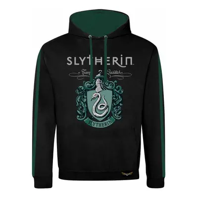 (S, Black/Green) Harry Potter Unisex Adult Slytherin Hoodie